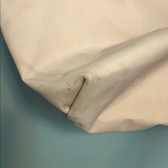 Longchamp Women's Pink Canvas Tan Tote Bag with Brown Trim - Picture 4 of 17